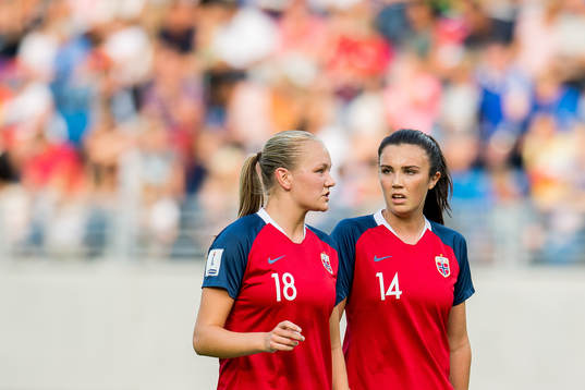 Frida Maanum and Ingrid Syrstad Engen of Norway