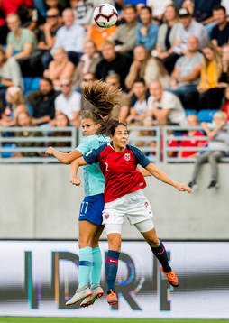 Lieke Martens of Netherlands and Ingrid Moe Wold of Norway