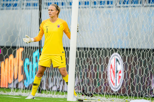 Goalkeeper Ingrid Hjelmseth of Norway