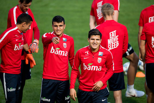 Mohamed Elyounoussi and Tarik Elyounoussi of Norway