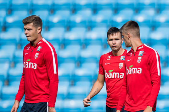 Alexander Sørloth, Ole Kristian Selnæs and Markus