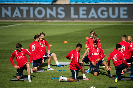 Alexander Sørloth, Håvard Nordtveit, Stefan Johansen,