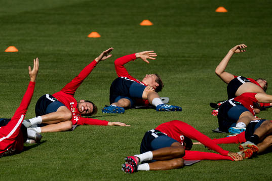Håvard Nordtveit and Stefan Johansen of Norway