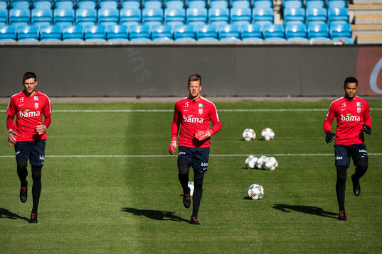 The goalkeepers Rune Almenning Jarstein, Ørjan Håskjold