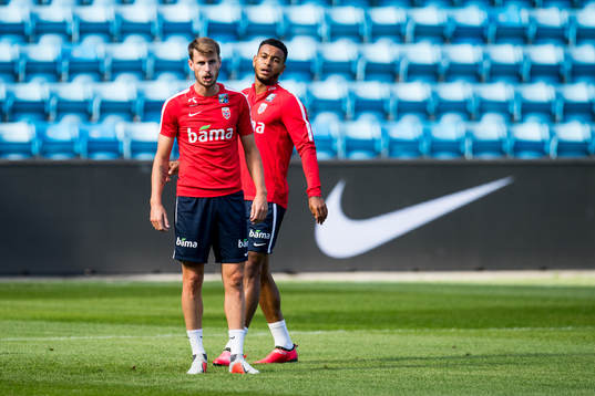 Håvard Nordtveit and Joshua King of Norway