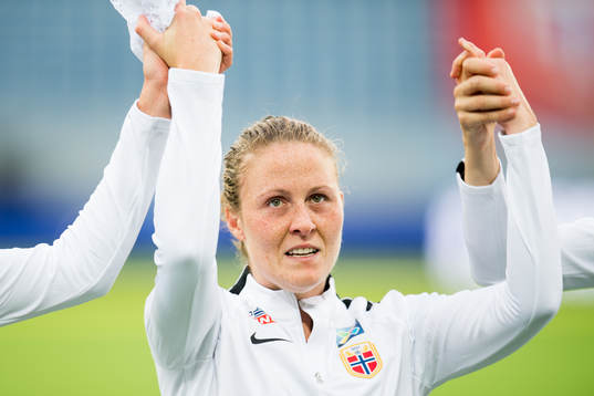 Isabell Herlovsen of Norway celebrates