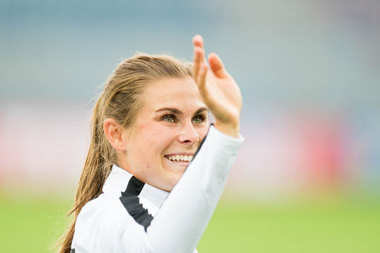Emilie Bosshard Haavi of Norway celebrates