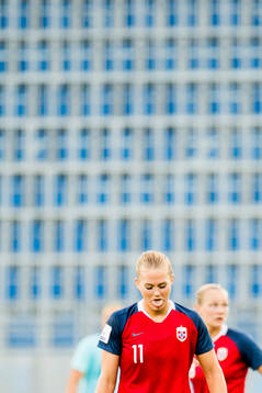 Lisa-Marie Karlseng Utland of Norway looks dejected