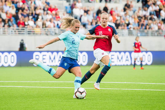 Desiree van Lunteren of Netherlands and Frida Maanum of