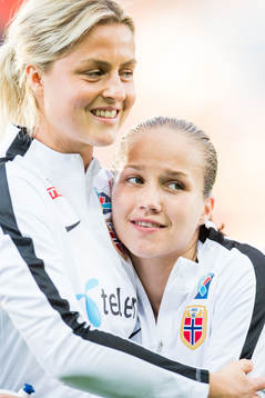 Ingrid Marie Spord and Guro Reiten celebrate
