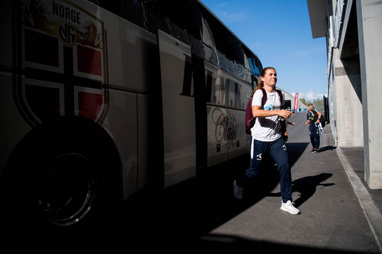 Emilie Bosshard Haavi of Norway arrives