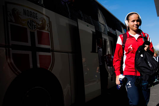 Guro Reiten of Norway arrives