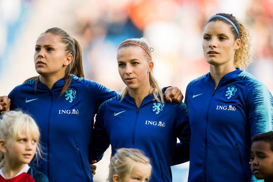 Lieke Martens, Jackie Groenen and Dominique Johanna Anna
