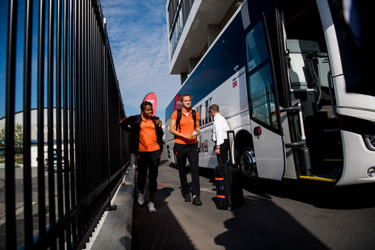 Anna Margaretha Marina Astrid Miedema of Netherlands arrives