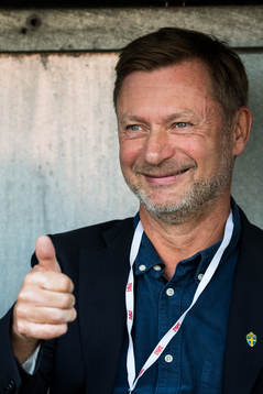 Sveriges förbundskapten Peter Gerhardsson