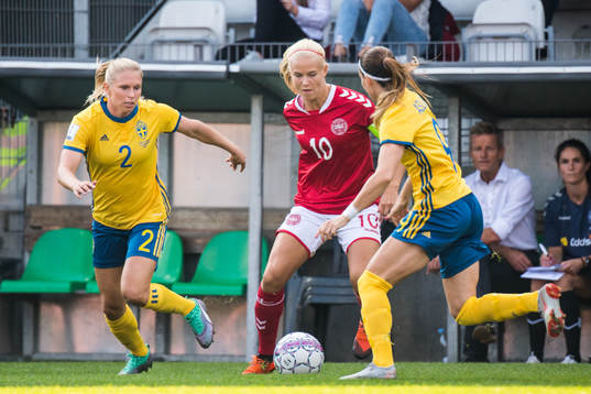 Danmarks Pernille Harder mot Jonna Andersson och Kosovare