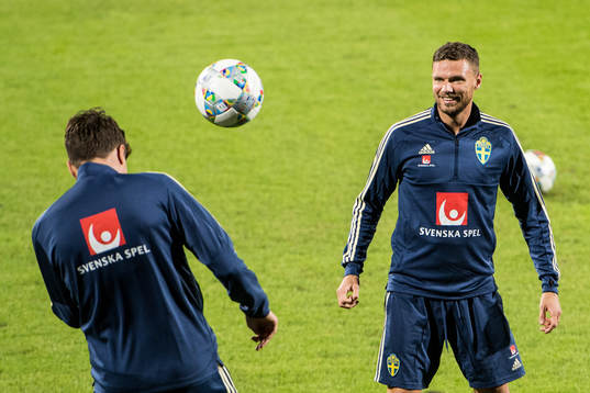 Marcus Berg of the Swedish national football team at a