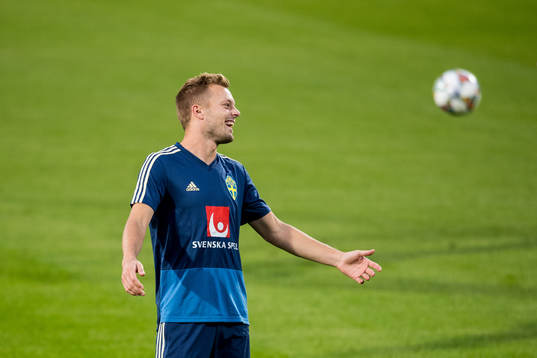 Sebastian Larsson of the Swedish national football team at