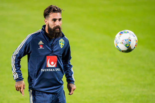 Jimmy Durmaz of the Swedish national football team at a