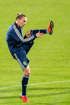 Niklas Hult of the Swedish national football team at a