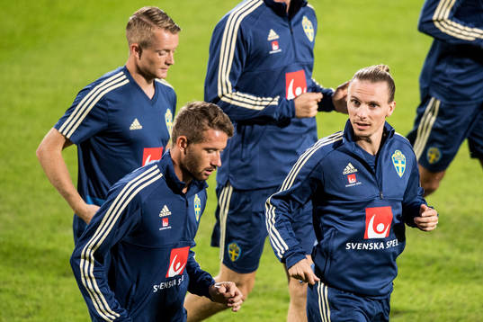 Niklas Hult of the Swedish national football team at a