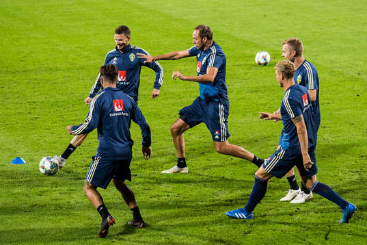 Marcus Berg and Andreas Granqvist of the Swedish national