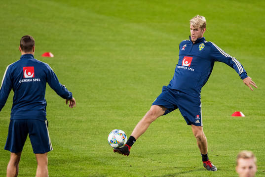Filip Helander of the Swedish national football team at a