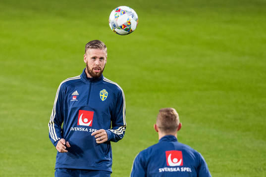 Pontus Jansson of the Swedish national football team at a