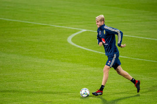 Filip Helander of the Swedish national football team at a