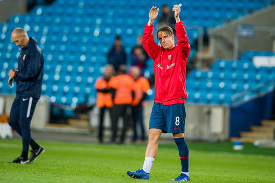 Stefan Johansen of Norway celebrates