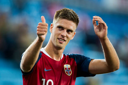 Markus Henriksen of Norway celebrates