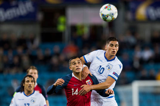 Omar Elabdellaoui of Norway  and Pieros Sotiriou of Cyprus