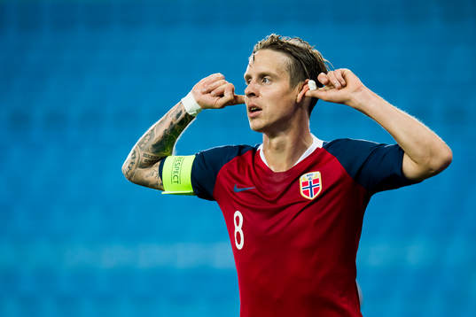 Stefan Johansen of Norway celebrates