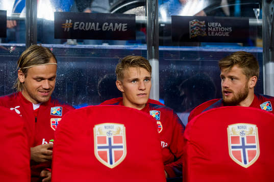 Iver Fossum, Martin Ødegaard, Fredrik Midtsjø of Norway