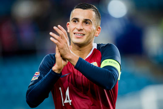 Omar Elabdellaoui of Norway celebrates