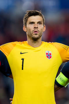 Goalkeeper Rune Almenning Jarstein of Norway