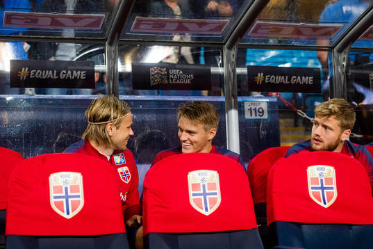 Iver Fossum, Martin Ødegaard and Fredrik Midtsjø