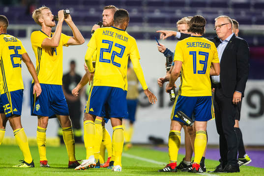 Filip Helander, Isaac Kiese Thelin and Gustav Svensson