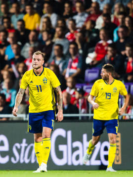 John Guidetti of Sweden looks dejected