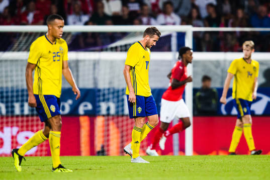 Robin Quaison, Marcus Rohdén and Filip Helander looks
