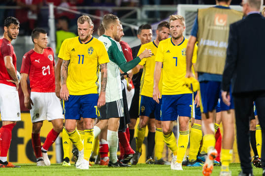 John Guidetti of Sweden looks dejected