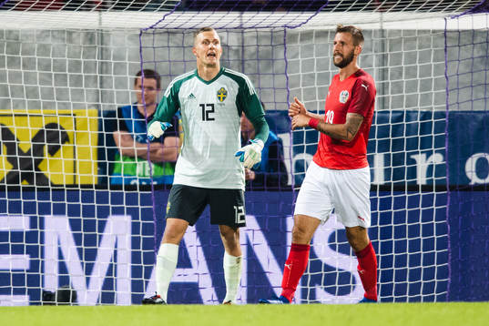 Goalkeeper Karl-Johan Johnsson of Sweden
