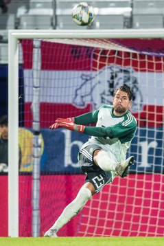 Goalkeeper Kristoffer Nordfeldt of Sweden
