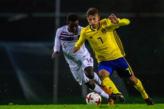 Norges Joshua Gaston Kitolano och Sveriges Oliver Verona