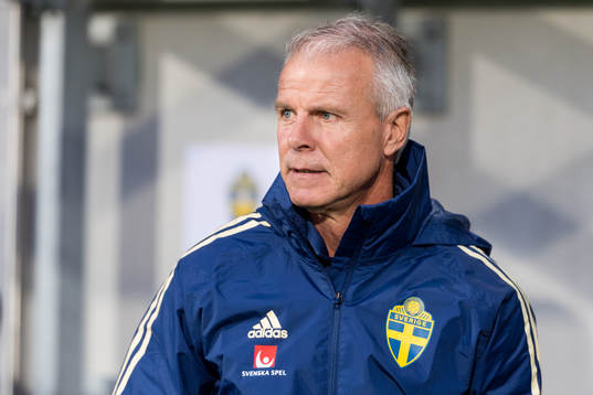 Sveriges förbundskapten Roland Nilsson före