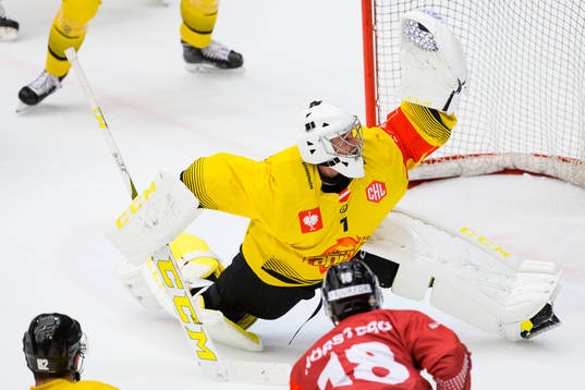 Goalkeeper Jean-Philippe Lamoureux of Vienna with a save