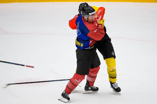 Chay Genoway of Frölunda and Peter Schneider of Vienna in