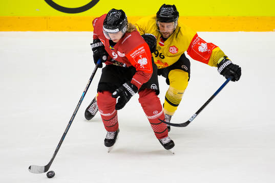 Tim Söderlund of Frölunda and Nikolaus Hartl of Vienna