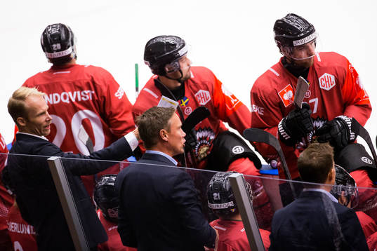 Assistant coach Johan Lundskog and head coach Roger