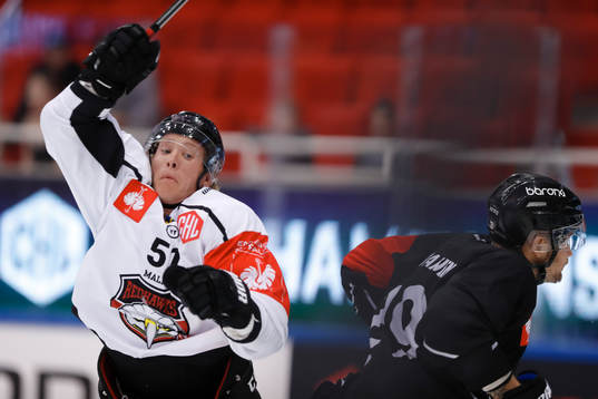 Emil Sylvegård #51, Malmö Redhawks and Jonne Virtanen